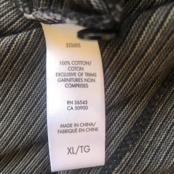 NWOT Calvin Klein Mens XLG Golf Shirt Black with Grey Stripes - Picture 7 of 9